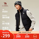駱駝（CAMEL）羽絨馬甲冬季輕薄羽絨服短款外套男M13CAEC013D 幻影黑   L   