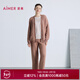 愛(ài)慕（Aimer）愛(ài)慕太妃拿鐵V領(lǐng)開(kāi)衫長(cháng)袖分身套裝AM46B761 泰迪棕6LA L 170