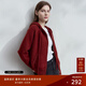 AMII女裝2025【新紅國潮味】秋季韓版休閑雙開(kāi)拉鏈連帽長(cháng) 安哥拉紅色 M