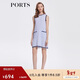 PORTS女裝短裙夏季休閑簡(jiǎn)約無(wú)袖圓領(lǐng)連衣裙SM8K205MKE010 北極藍 L