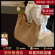CinvaiKrose官方店度假草編托特包包2026新款大容量沙灘編織女包生日新年禮物 卡其色khaki【送女友老婆女生禮物走心】