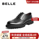 百麗（Belle）商務(wù)正裝鞋男牛皮革英倫風(fēng)布洛克雕花皮鞋A0775AM3 黑色 41 (255mm)