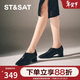 星期六（St&Sat）女鞋方跟高跟約會(huì )通勤深口單鞋 黑色 37