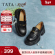 他她（TATA）樂(lè )福鞋女2026新款小皮鞋時(shí)尚休閑鞋百搭厚底鞋子CEG14AA6 黑色 36