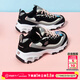 斯凱奇（Skechers）女鞋 2026冬季新款厚底增高老爹鞋透氣休閑鞋輕便經(jīng)典復古熊貓鞋 小粉熊/奶茶熊/熱銷(xiāo)款/曬圖返5 38 內長(cháng)250mm