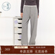 紫涵（ZIHAN）紫涵闊腿拖地衛褲女秋季松弛感休閑運動(dòng)風(fēng)寬松顯瘦長(cháng)褲子 花灰 L
