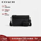 蔻馳（COACH）【品牌直供】HERITAGE男士經(jīng)典標志多功能斜挎包炭黑色CW373