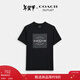 蔻馳（COACH）【新年禮物】奧萊男士男裝經(jīng)典標志SQUARE T恤春夏款短袖 黑色 L