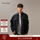 Calvin KleinJeans【帥克衫】春秋男士休閑潮流復古ck寬松磨毛格子襯衫外套 0MD-藍格 S