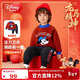 迪士尼寶寶（Disney Baby）童裝兒童加絨套裝男女童衛衣褲中小童冬季半高領(lǐng)保暖套 紅色 110