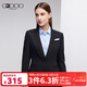 G2000女裝21秋季新款西裝外套商務(wù)修身優(yōu)雅職業(yè)口袋裝飾設計西服 黑色/99 XS /32