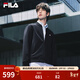 FILA 斐樂(lè )官方男子針織長(cháng)袖外套25秋冬季新款時(shí)尚休閑商務(wù)行政棒球服 傳奇藍-NV XL 180/100A/XL