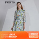 PORTS寶姿春夏新品女裝七分袖收腰顯瘦連衣裙LM8D058MPP095 奶綠色印花 L (8)
