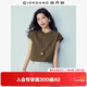 佐丹奴（Giordano）t恤衫女夏季純棉純色氣質(zhì)小高領(lǐng)連片短袖t恤女13323309