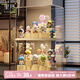 EACHY盲盒展示架收納盒透明防塵手辦玩具labubu泡泡瑪特展示盒-特大號