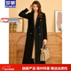 羅蒙品牌高端雙面羊絨大衣女2026西裝領(lǐng)過(guò)膝超長(cháng)款羊毛呢風(fēng)衣外套 黑色 XL 碼建議135~150斤穿