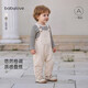 babylove寶寶背帶褲春秋季竹節棉百搭褲子嬰幼兒外出連體褲洋氣長(cháng)褲