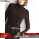 COCOBELLA混搭miu系高領(lǐng)打底衫女秋冬新款內搭長(cháng)袖T恤UT3217 葡萄紅 M