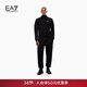 EMPORIO ARMANI/阿瑪尼官方旗艦EA7/新款男士純棉立領(lǐng)毛圈衛衣衛褲運動(dòng)套裝冬季 MC317-黑色 S  (推薦：120-135斤)