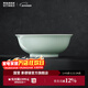 景德鎮（jdz）官方陶瓷飯碗影青瓷餐具套裝無(wú)鉛純色碗碟面碗湯盤(pán)喬遷搬家禮物 流影8英寸湯碗