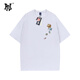 PNJ夏季潮牌新款趣味打翻的糖果盒時(shí)尚印花純棉短袖T恤百搭男女款 白色 XL