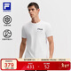 FILA斐樂(lè )官方男士短袖t恤2025年夏季圓領(lǐng)防曬抗菌OPTIMA-COTTON功能T