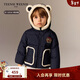 Teenie Weenie Kids 小熊童裝25新款冬男女寶寶三防熊耳連帽羽絨服 藏青色 110cm