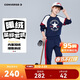 匡威Converse童裝男童衛衣+褲子2件套冬季新款加絨保暖兒童套裝