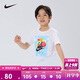 NIKE 耐克童裝男童短袖T恤2025年夏季氣球卡通圖案兒童短T上衣