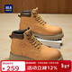 海瀾之家HLA男靴復古馬丁靴男戶(hù)外棉鞋工裝大黃靴子男 T121 土黃(加絨) 42
