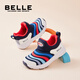 百麗毛毛蟲(chóng)童鞋男寶寶學(xué)步鞋26年春秋新款透氣網(wǎng)面鞋子女孩兒童運動(dòng)鞋 深藍 28 （建議腳長(cháng)168-173mm）