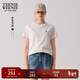 Teenie Weenie小熊2025年白色t恤夏季基礎圓領(lǐng)棉短袖上衣女裝 象牙白 M 165