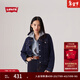 Levi's李維斯女士美式懷舊復古巴恩風(fēng)時(shí)尚深藍顯瘦牛仔夾克外套 深牛仔色 L