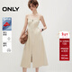 ONLY夏季時(shí)尚設計感中長(cháng)款吊帶牛仔連衣裙女|124242036 E10 樹(shù)榆棕色 XS (155) 76A