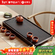 金鑲玉茶盤(pán)茶托實(shí)木茶盤(pán)功夫茶具茶臺排水式大號茶托盤(pán) 碧空上水