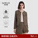 歌莉婭羊毛短外套水洗羊毛洋氣高級感氣質(zhì)通勤小個(gè)子短款1B9L6E040 86Y咖啡色 M