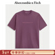 Abercrombie & Fitch美式復古舒適經(jīng)典百搭棉質(zhì)LOGO圓領(lǐng)短袖T恤25秋季男裝175-5430 紫紅色 L (180/108A)