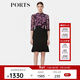 PORTS寶姿秋冬新品女裝七分袖中長(cháng)連衣裙ALN6D005LWP096 黑色印花 XS (2)