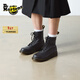 馬丁博士（Dr.Martens）1460 Virginia英倫風(fēng)男女款早秋荔枝紋軟皮馬丁靴 黑色 38