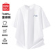 名創(chuàng  )優(yōu)品（MINISO）潮牌2026年春夏短袖T恤男休閑風(fēng)寬松簡(jiǎn)約百搭圓領(lǐng)高級感純棉上衣 白色(mt線(xiàn)條山峰胸標) L /175(正品保障)