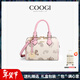 COOGI包包女款輕奢侈女士包手提斜跨包生日新年情人禮物送女友老婆 米白色
