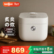 板奈（BANNAI）IH電磁加熱微壓力頂部加熱納米陶瓷涂層內膽家用電飯煲 4L 白色款