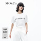 MO&Co.【美拉德】【抗菌防螨】印花圓領(lǐng)短袖寬松T恤上衣上