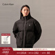 Calvin KleinJeans【防水】秋冬女士休閑ck大口袋鴨絨立領(lǐng)面包服羽絨服外套 BEH-太空黑 M
