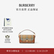 博柏利（BURBERRY）【禮物】女包 格紋拼皮革頂部提柄 Note 手提包