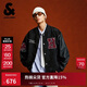 杰克·瓊斯（JACK&JONES） 男裝夾克馬年時(shí)尚出街毛巾繡寬松休閑棒球領(lǐng)摁扣外套226121001