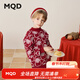 馬騎頓（MQD）【拜年服】男大童冬季喜慶滿(mǎn)版潮酷休閑新年半高領(lǐng)毛衣 中國紅 140