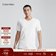 Calvin Klein內衣【黑標系列】夏季男士休閑簡(jiǎn)約ck刺繡舒適打底家居短袖T恤 100-月光白 M