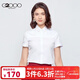 G2000女裝季新款休閑短袖上衣 通勤職業(yè)OL襯衫女 白色/00 XS /32