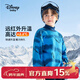 迪士尼（Disney）童裝男女童拼色圓領(lǐng)衛衣加絨保暖2026春秋新款裝兒童時(shí)尚加厚上衣 藍底扎染唐老鴨-【加絨】男 160 【身高約155-160cm體重85-100斤】